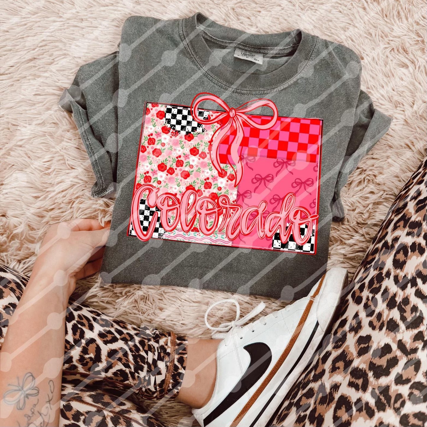 Colorado patchwork tee or sweatshirt